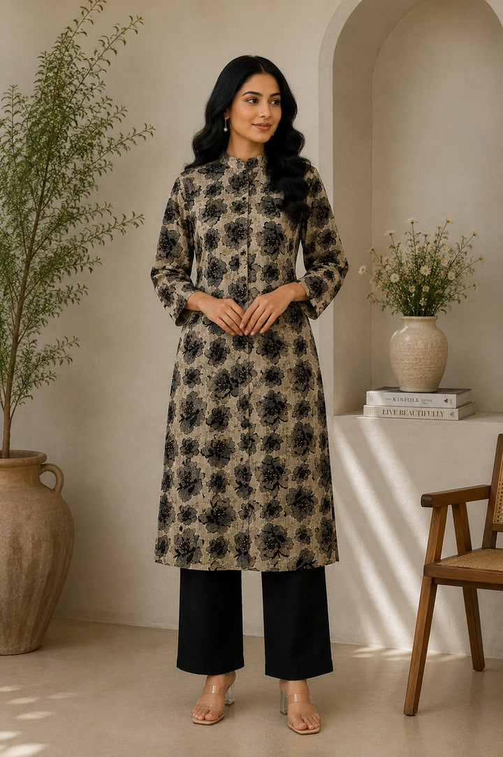Printed kurti for women - ethnic wear in trendy floral prints - Fadrox Fashion