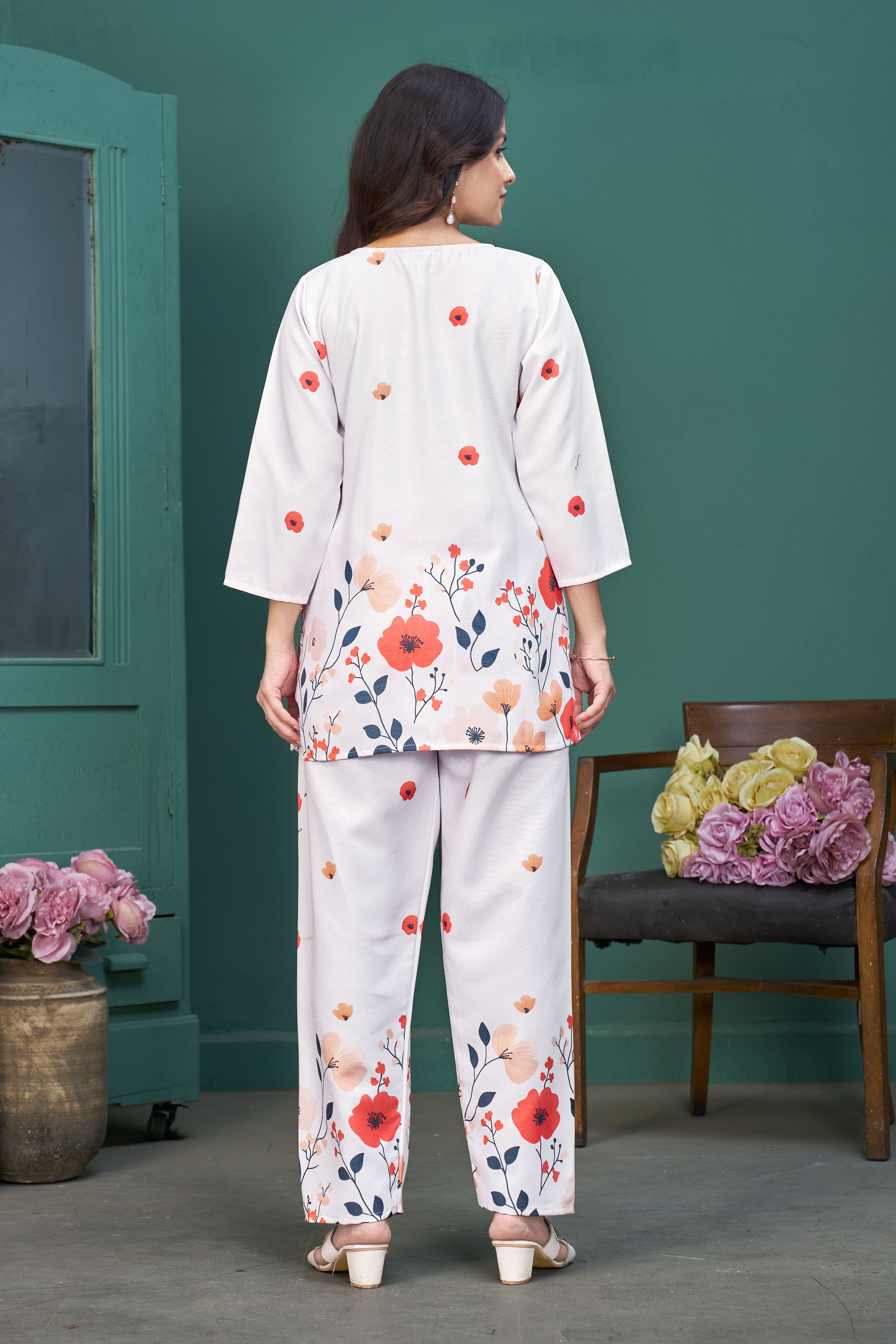 Women’s Floral Printed Rayon Co-Ord Set